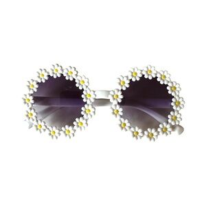 ⭐️ 5 for $25 Kids’ Floral Round Sunglasses with Daisy Accents & Purple Lenses